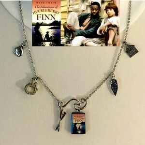Adventures of Huckleberry Finn by Mark Twain Handmade Literature Book Necklace